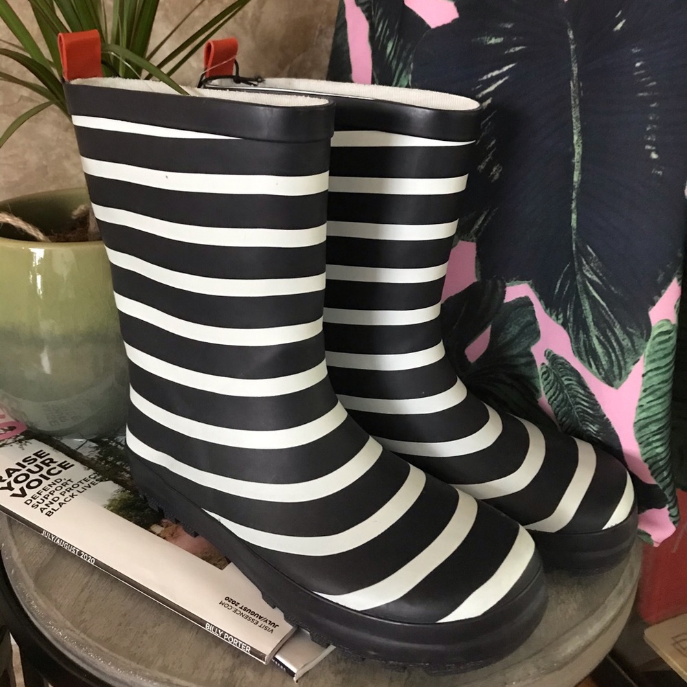 JCrew Crewcuts Striped Rainboot